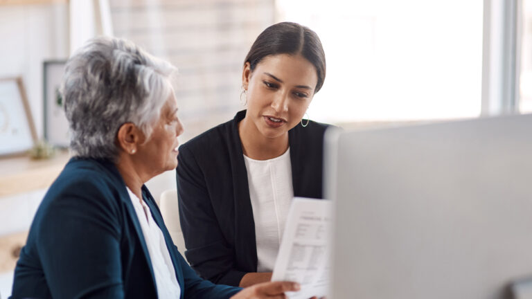 Women organising paperwork