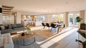 Open plan living space