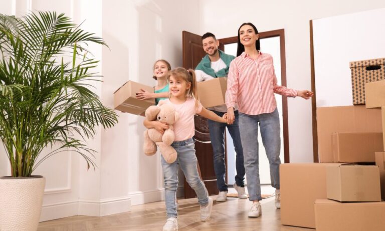 Family moving into a new home in York at the start of the 2026 property market