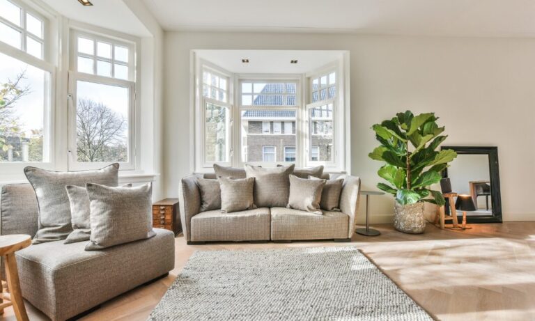 Bright modern living room interior in a stylish Stourbridge family home