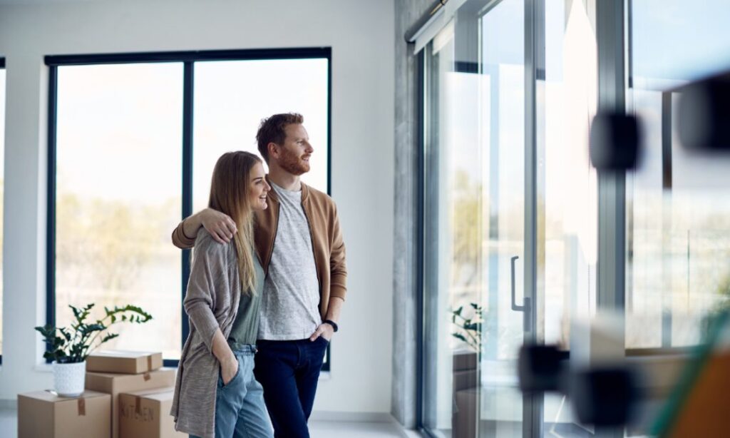 Couple viewing a modern home in Heworth YO31 York