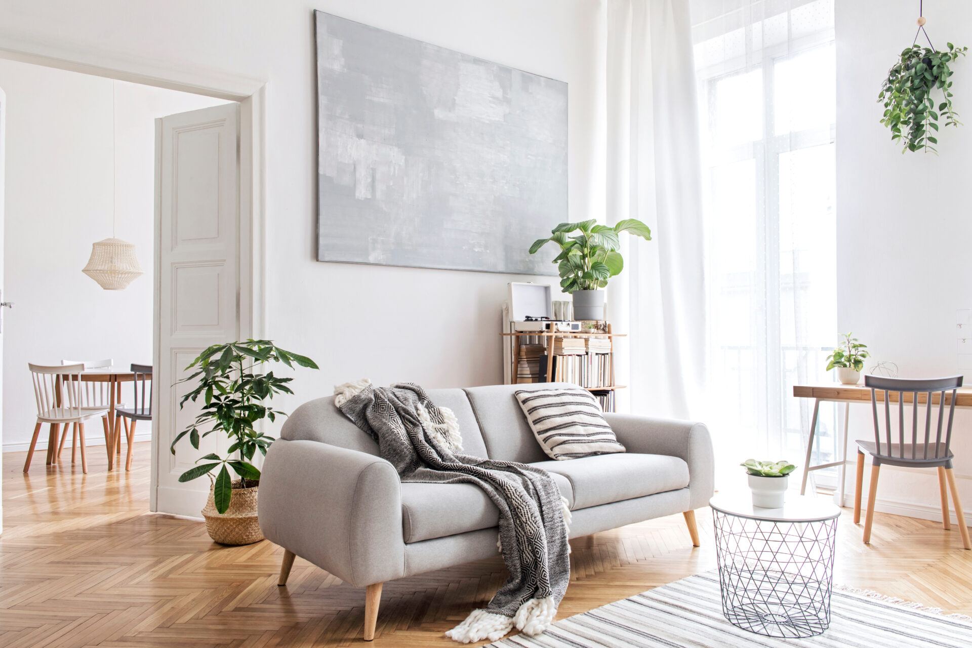 Bright modern living room in a Harborne home showcasing the type of property attracting buyers in Birmingham's premium housing market