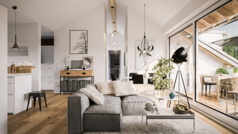 Bright modern family home interior in Consett, reflecting housing demand and property values across DH8 postcode areas in 2026.