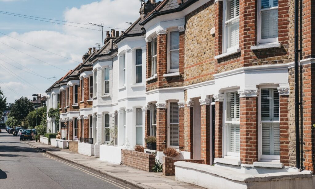 A row of traditional Victorian terraced houses in York, representing popular rental properties in the city.