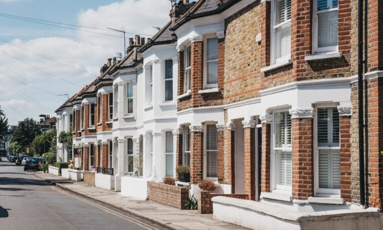 A row of traditional Victorian terraced houses in York, representing popular rental properties in the city.