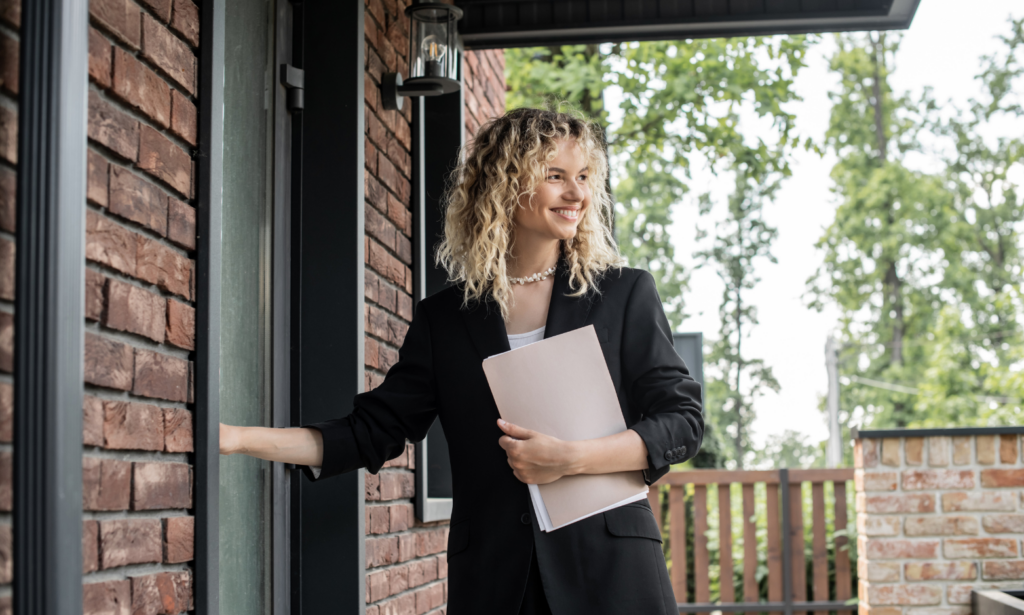 Letting agent visiting a rental property in Stanmore